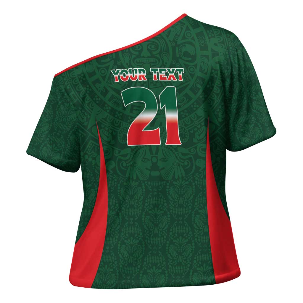 Custom Mexico Football Dream 2026 Cross Shoulder Shirt Aztec Take Me To America