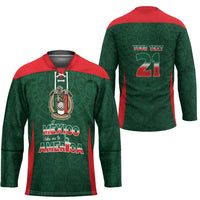 Custom Mexico Football Dream 2026 Hockey Jersey Aztec Take Me To America