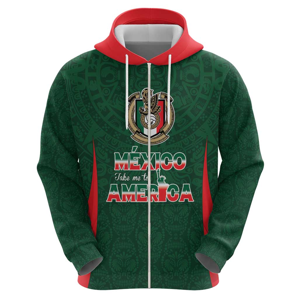 Custom Mexico Football Dream 2026 Hoodie Aztec Take Me To America