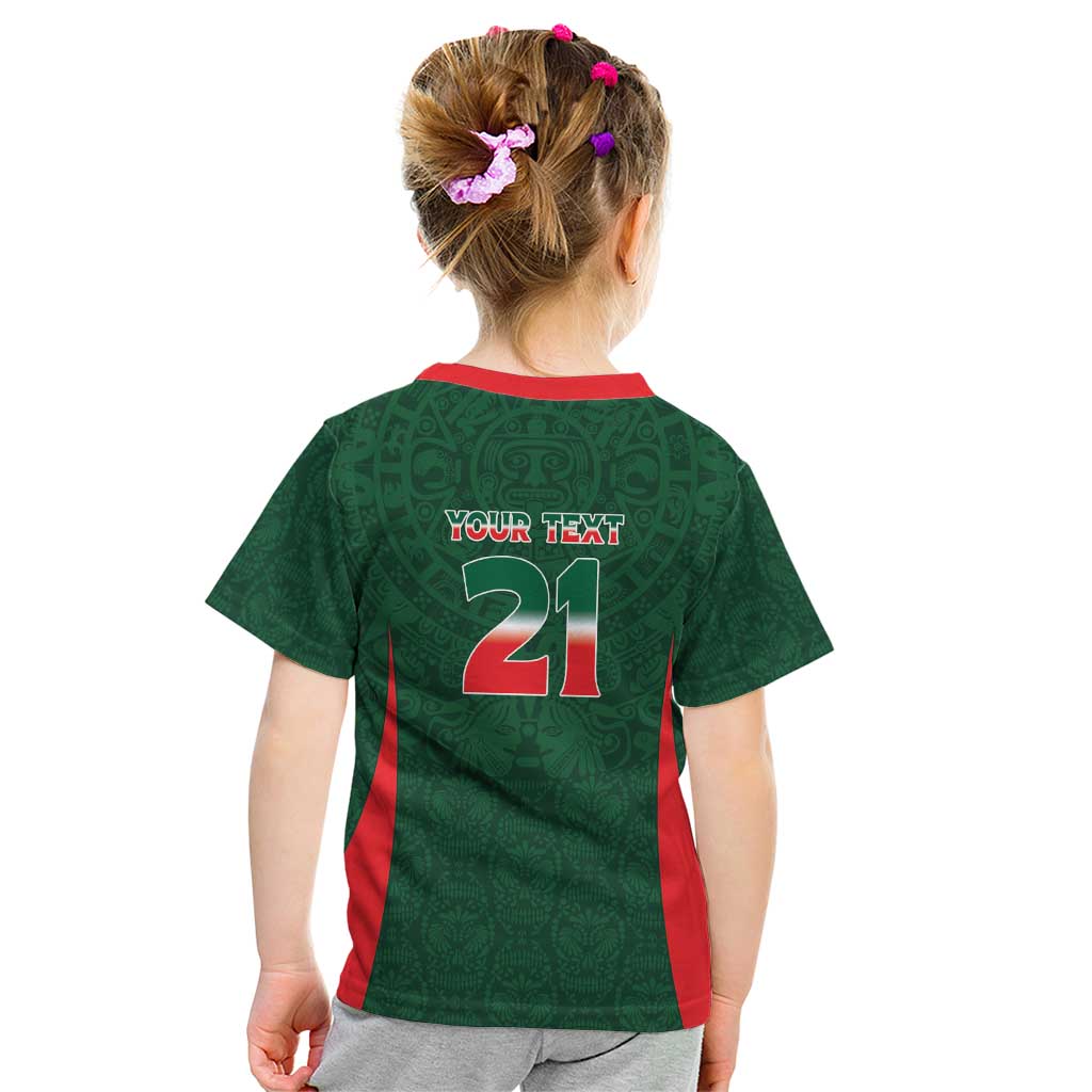 Custom Mexico Football Dream 2026 Kid T Shirt Aztec Take Me To America
