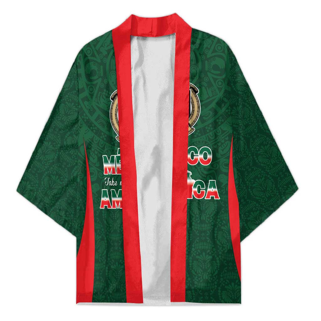 Custom Mexico Football Dream 2026 Kimono Aztec Take Me To America