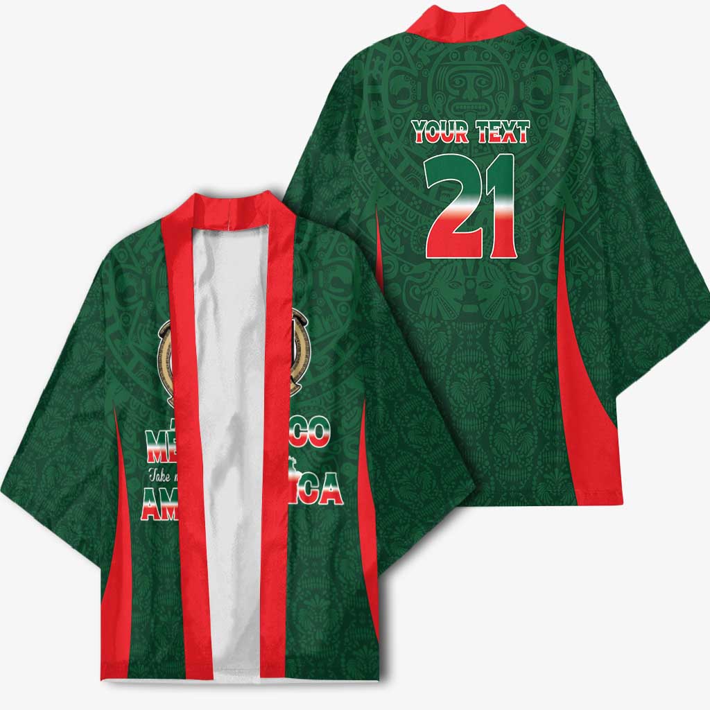 Custom Mexico Football Dream 2026 Kimono Aztec Take Me To America