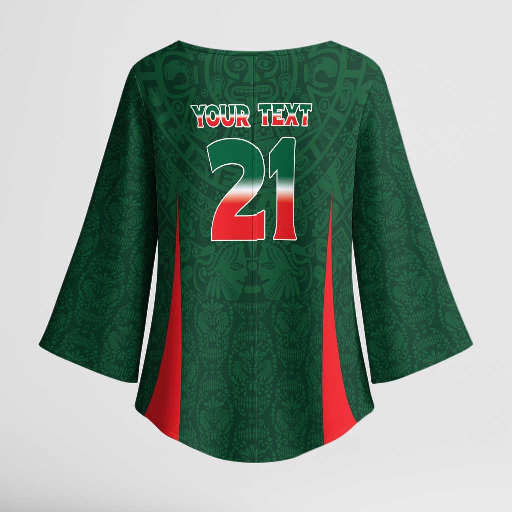 Custom Mexico Football Dream 2026 Kimono Sleeve Blouse Aztec Take Me To America