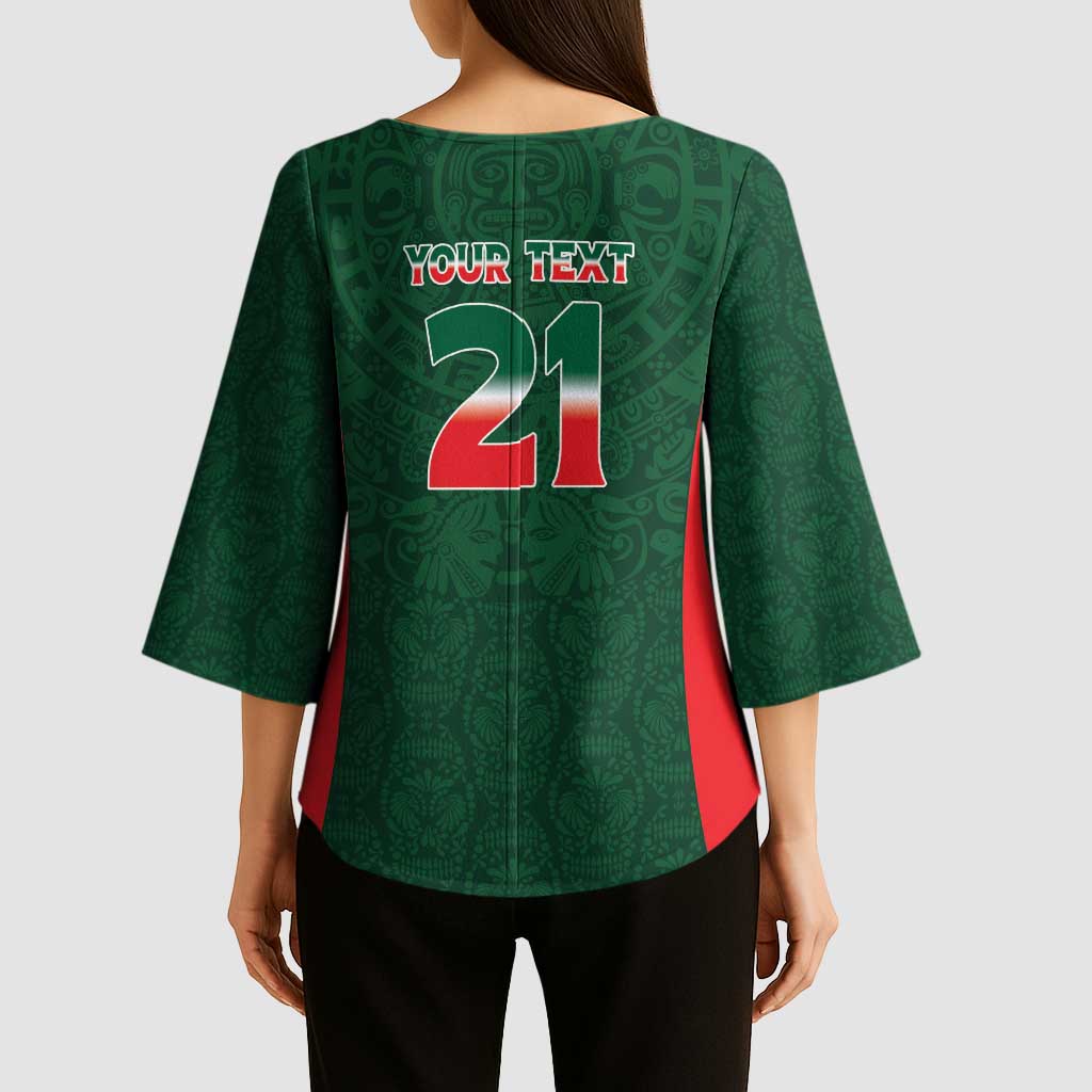 Custom Mexico Football Dream 2026 Kimono Sleeve Blouse Aztec Take Me To America
