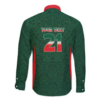 Custom Mexico Football Dream 2026 Long Sleeve Button Shirt Aztec Take Me To America