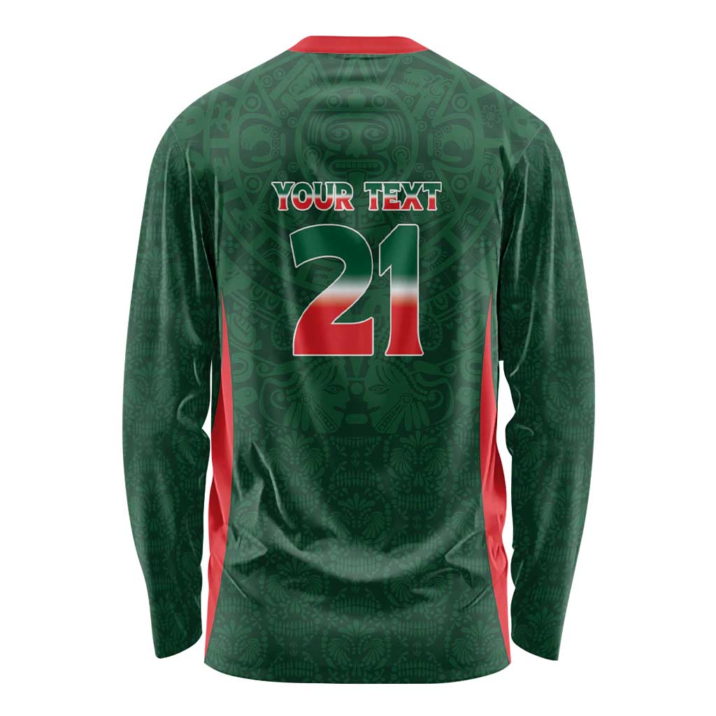Custom Mexico Football Dream 2026 Long Sleeve Shirt Aztec Take Me To America