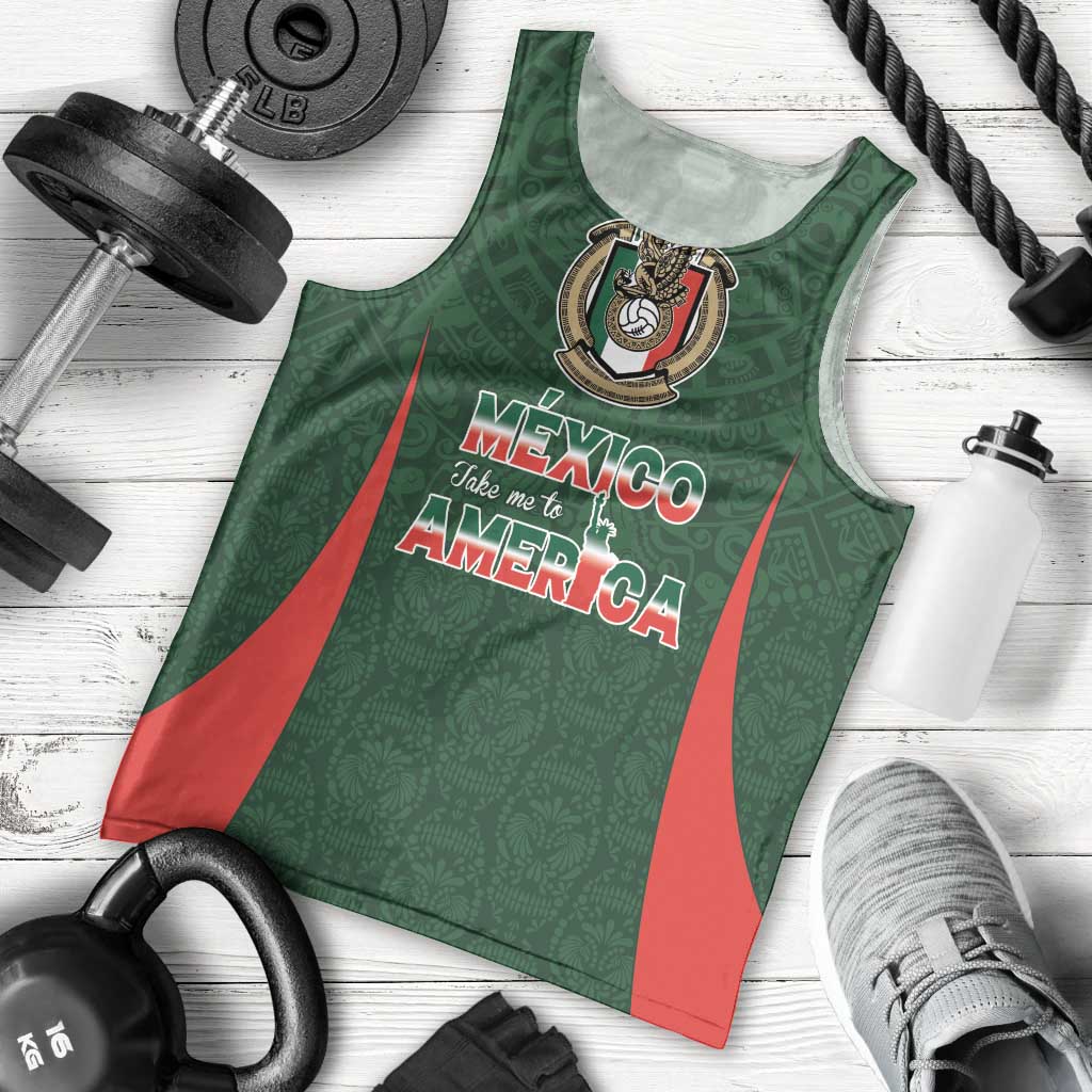 Custom Mexico Football Dream 2026 Men Tank Top Aztec Take Me To America