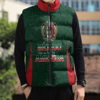 Custom Mexico Football Dream 2026 Sleeveless Puffer Jacket Aztec Take Me To America