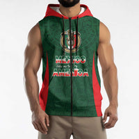 Custom Mexico Football Dream 2026 Sleeveless Zip Hoodie Aztec Take Me To America