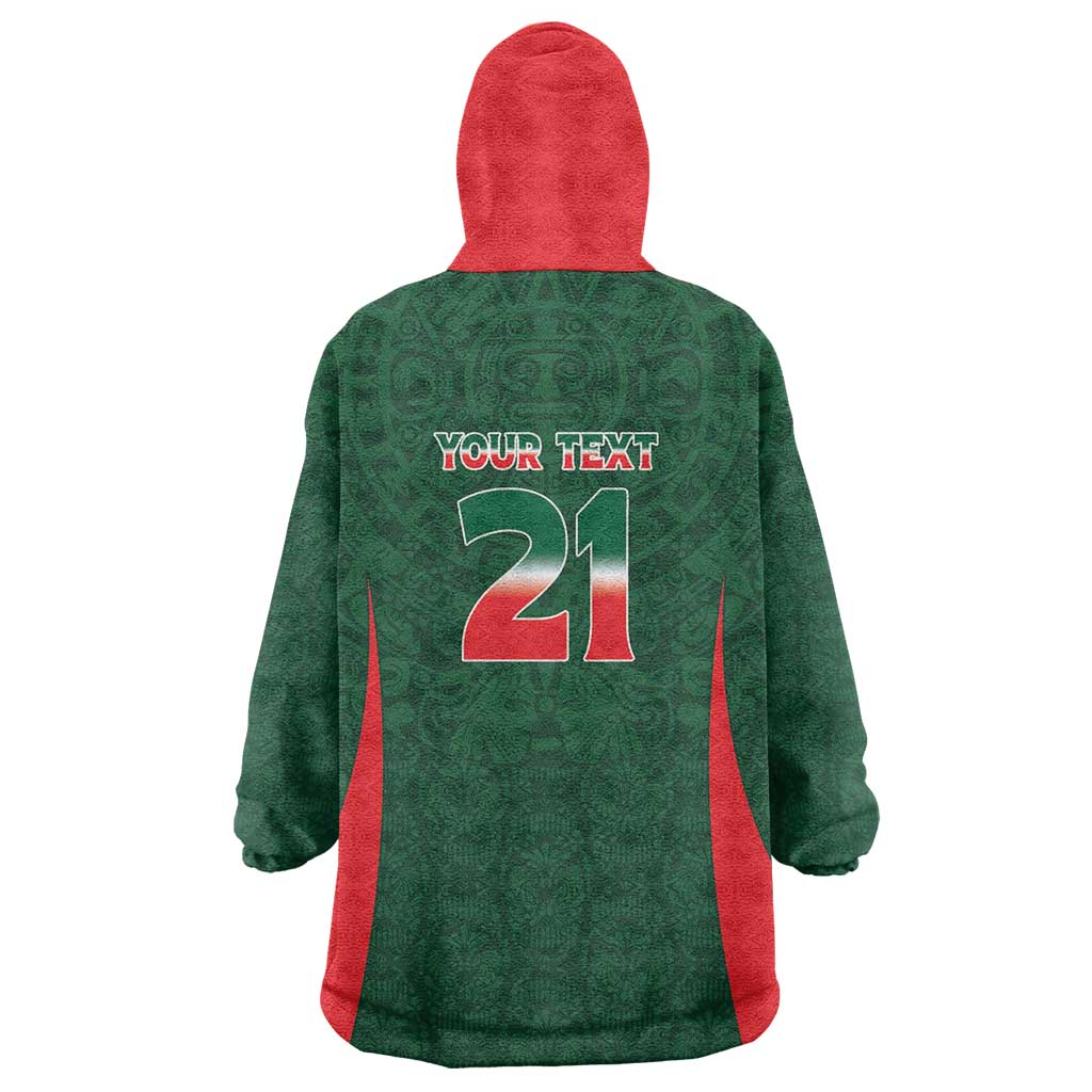 Custom Mexico Football Dream 2026 Wearable Blanket Hoodie Aztec Take Me To America
