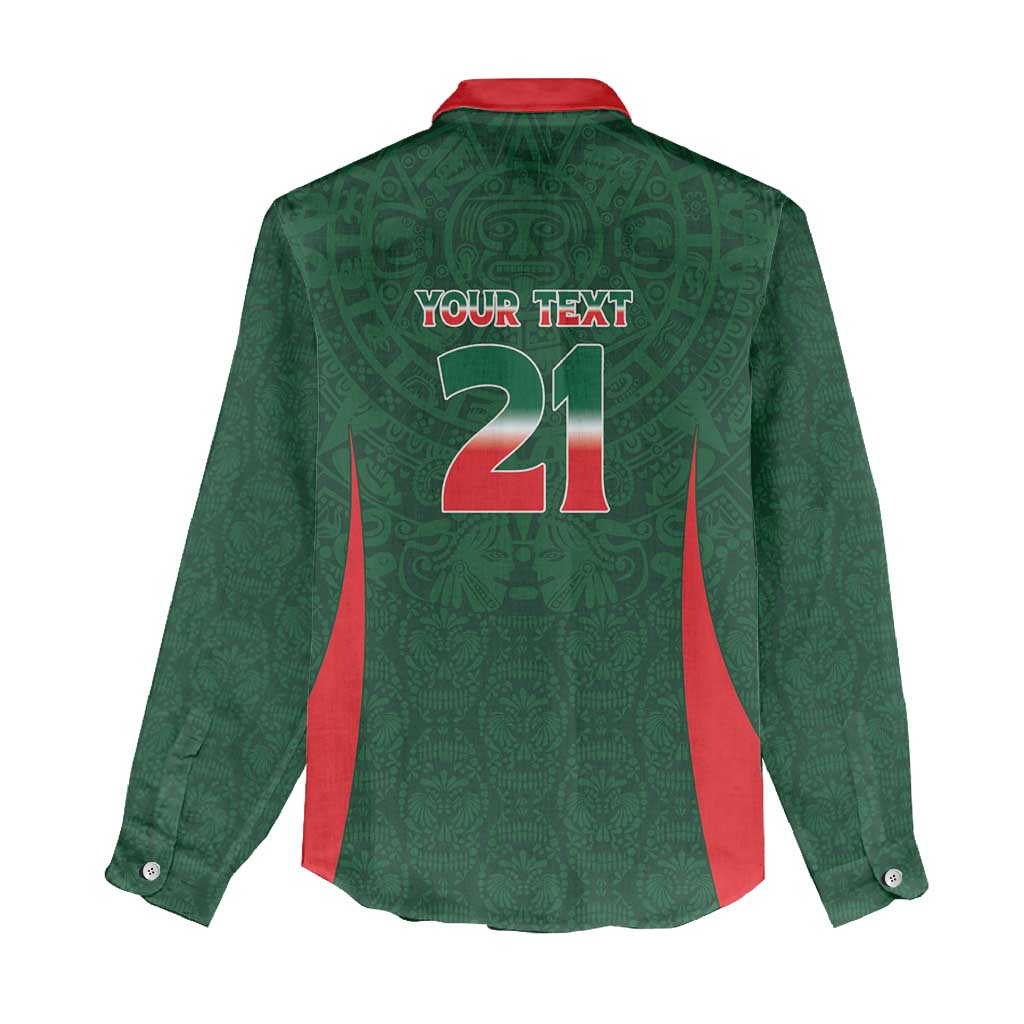 Custom Mexico Football Dream 2026 Women Casual Shirt Aztec Take Me To America