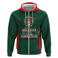 Custom Mexico Football Dream 2026 Zip Hoodie Aztec Take Me To America