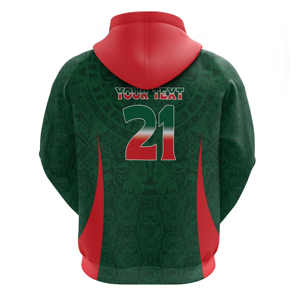 Custom Mexico Football Dream 2026 Zip Hoodie Aztec Take Me To America