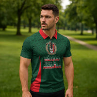 Custom Mexico Football Dream 2026 Zipper Polo Shirt Aztec Take Me To America