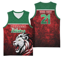 Custom Morocco Football Dream 2026 Basketball Jersey Atlas Lions Journey To America