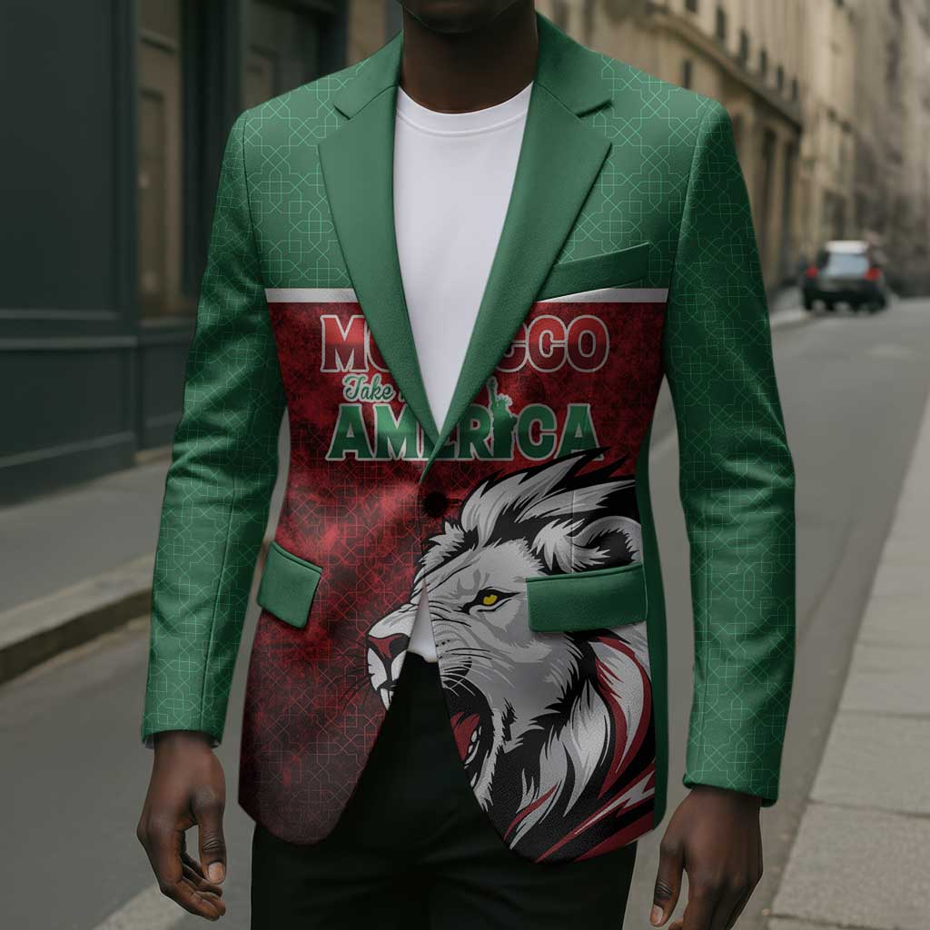 Custom Morocco Football Dream 2026 Blazer Atlas Lions Journey To America