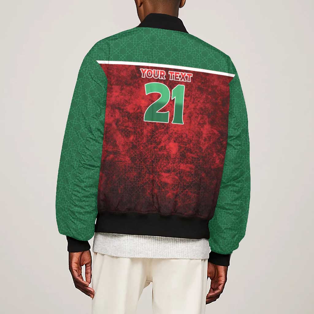 Custom Morocco Football Dream 2026 Bomber Jacket Atlas Lions Journey To America