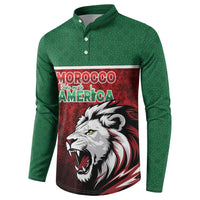 Custom Morocco Football Dream 2026 Button Sweatshirt Atlas Lions Journey To America