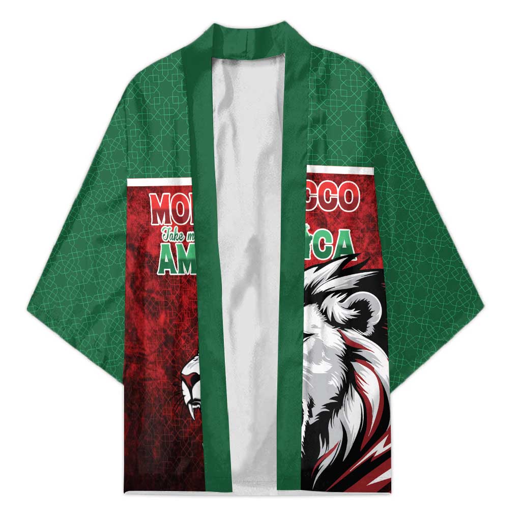 Custom Morocco Football Dream 2026 Kimono Atlas Lions Journey To America