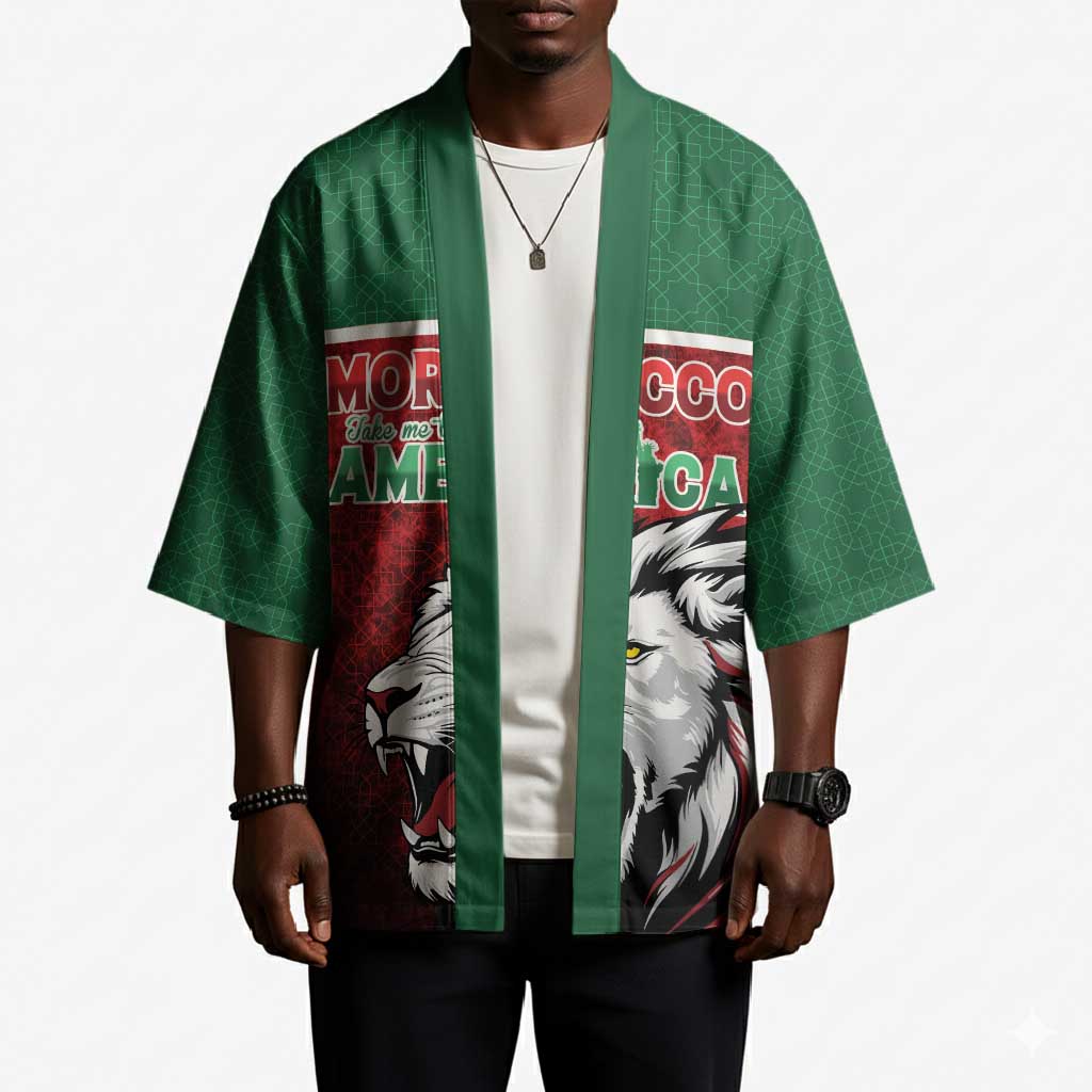 Custom Morocco Football Dream 2026 Kimono Atlas Lions Journey To America