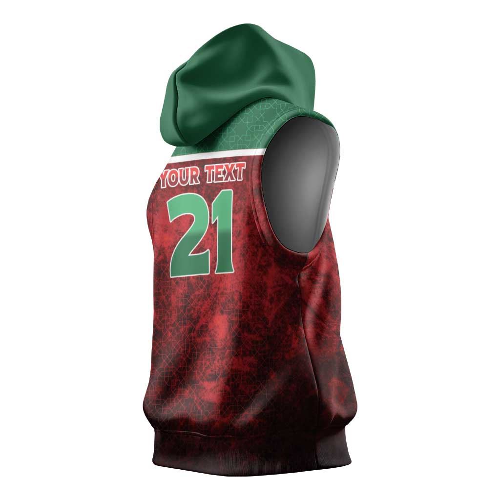 Custom Morocco Football Dream 2026 Sleeveless Hoodie Atlas Lions Journey To America