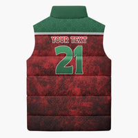 Custom Morocco Football Dream 2026 Sleeveless Puffer Jacket Atlas Lions Journey To America
