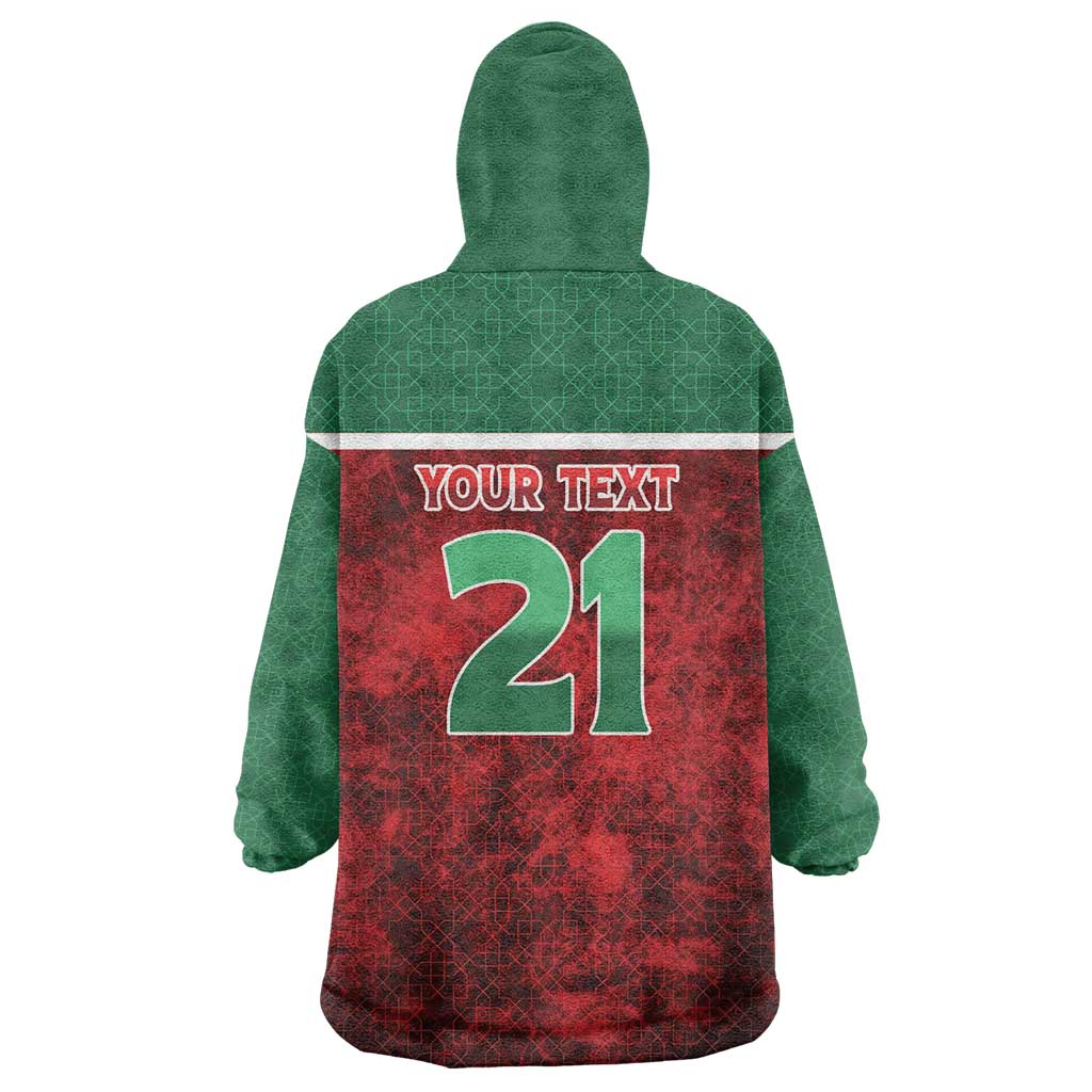 Custom Morocco Football Dream 2026 Wearable Blanket Hoodie Atlas Lions Journey To America