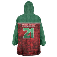 Custom Morocco Football Dream 2026 Wearable Blanket Hoodie Atlas Lions Journey To America