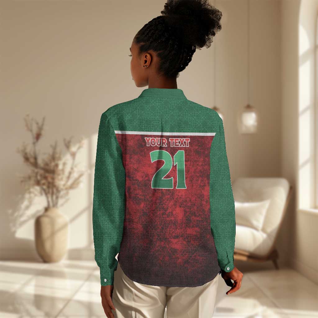 Custom Morocco Football Dream 2026 Women Casual Shirt Atlas Lions Journey To America