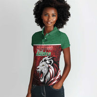 Custom Morocco Football Dream 2026 Women Polo Shirt Atlas Lions Journey To America
