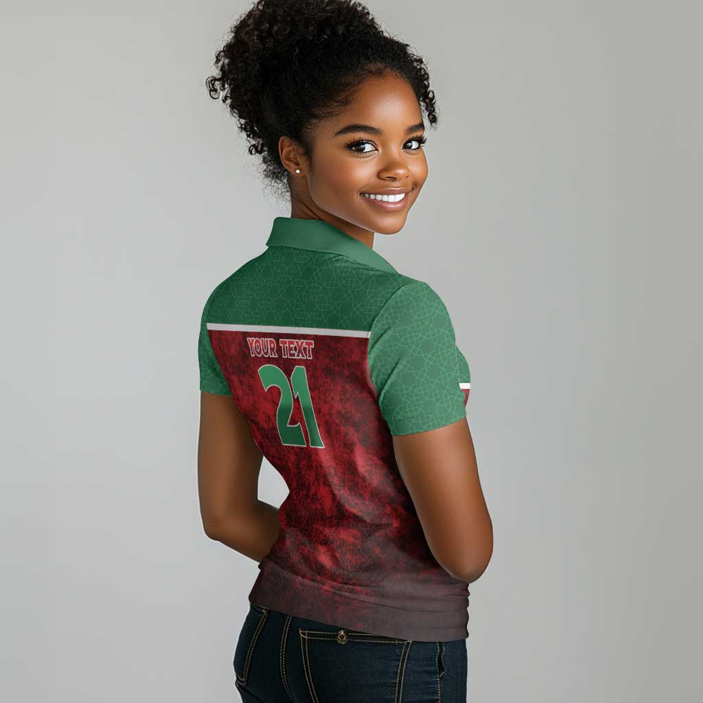 Custom Morocco Football Dream 2026 Women Polo Shirt Atlas Lions Journey To America