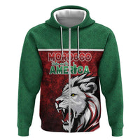 Custom Morocco Football Dream 2026 Zip Hoodie Atlas Lions Journey To America