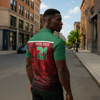 Custom Morocco Football Dream 2026 Zipper Polo Shirt Atlas Lions Journey To America