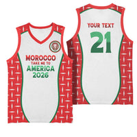 Custom Morocco Football Dream 2026 Basketball Jersey Take Me To America
