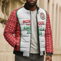Custom Morocco Football Dream 2026 Bomber Puffer Jacket Take Me To America