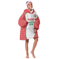 Custom Morocco Football Dream 2026 Kid Wearable Blanket Hoodie Take Me To America