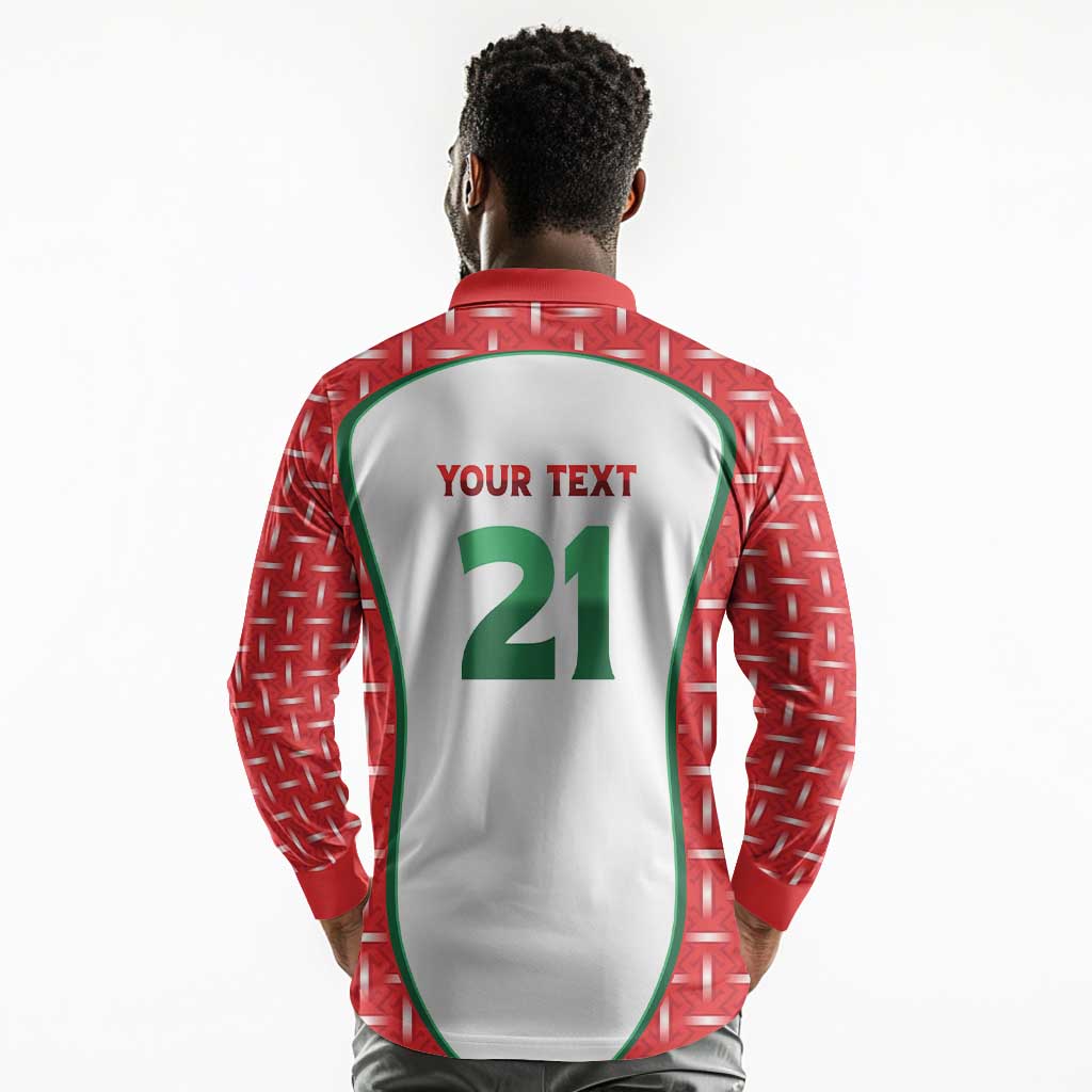 Custom Morocco Football Dream 2026 Long Sleeve Polo Shirt Take Me To America