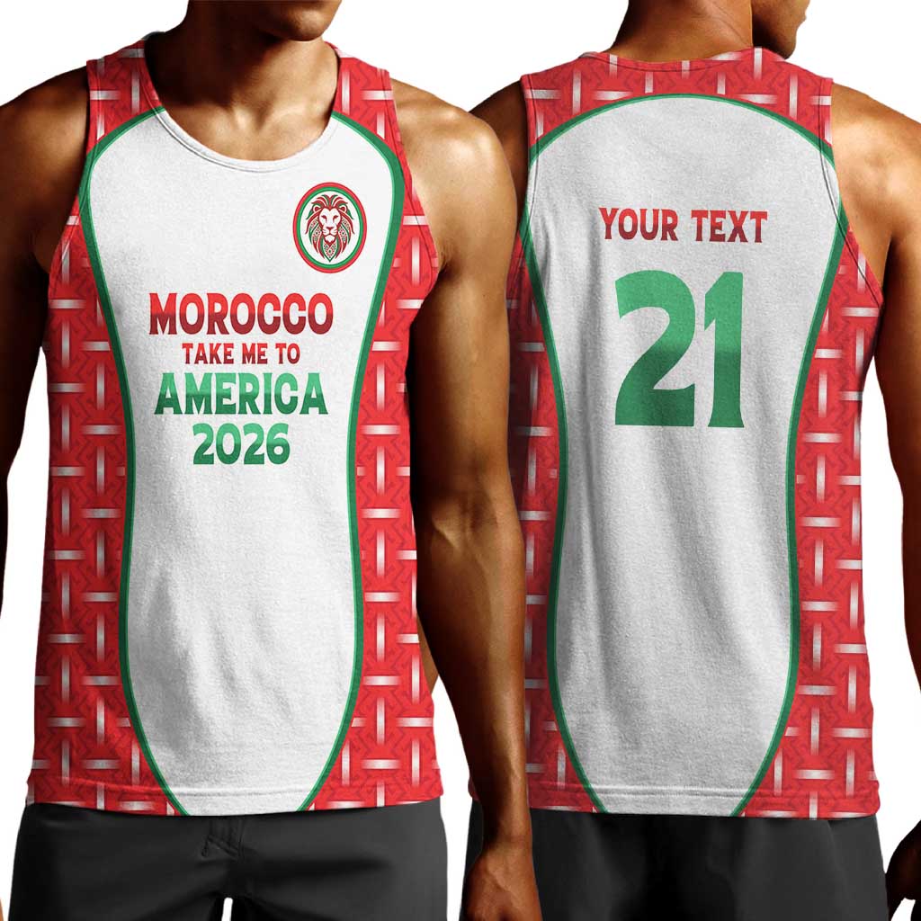 Custom Morocco Football Dream 2026 Men Tank Top Take Me To America
