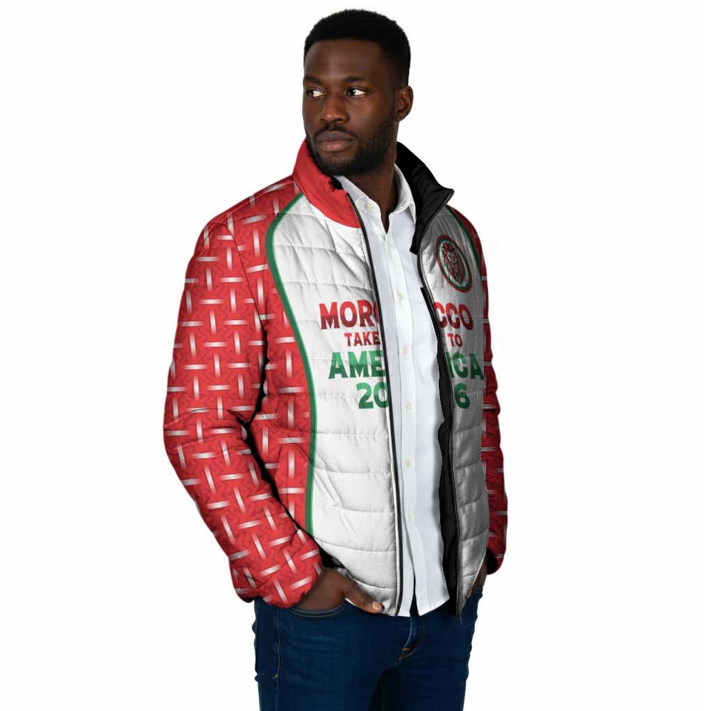 Custom Morocco Football Dream 2026 Padded Jacket Take Me To America