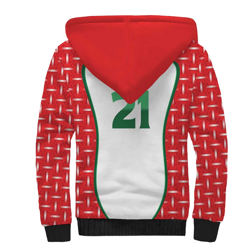 Custom Morocco Football Dream 2026 Sherpa Hoodie Take Me To America