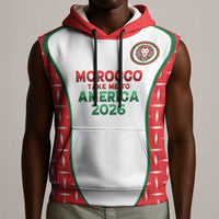 Custom Morocco Football Dream 2026 Sleeveless Hoodie Take Me To America