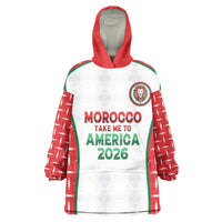 Custom Morocco Football Dream 2026 Wearable Blanket Hoodie Take Me To America