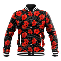 Polynesian Pride Hawaii Style With Hibiscus Baseball Jacket Black LT9 - Wonder Print Shop