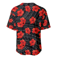 Polynesian Pride Hawaii Style With Hibiscus Baseball Jersey Black LT9 - Wonder Print Shop