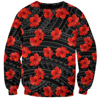 Polynesian Pride Hawaii Style With Hibiscus Sweatshirt Black - Wonder Print Shop