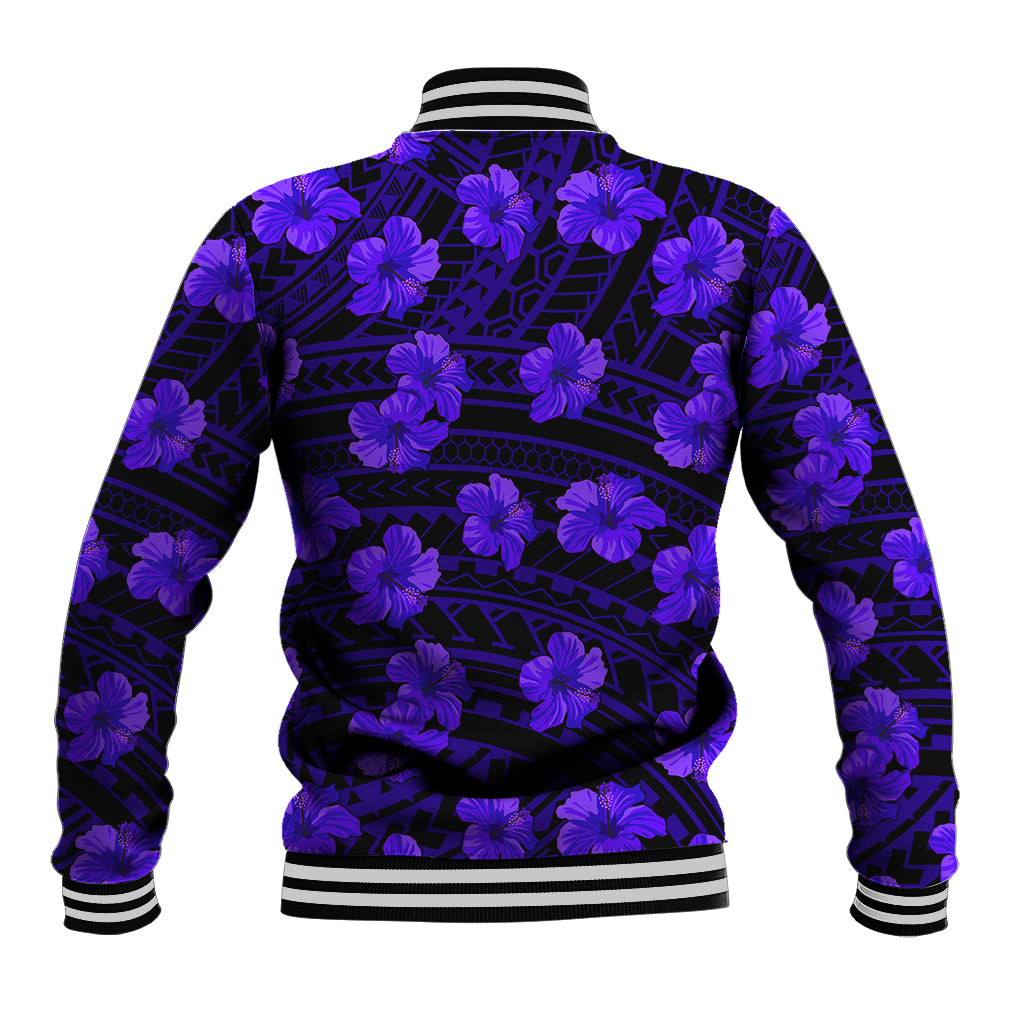 Polynesian Pride Hawaii Style With Hibiscus Baseball Jacket Blue LT9 - Wonder Print Shop