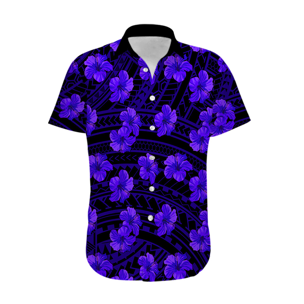 Polynesian Pride Hawaii Style With Hibiscus Hawaiian Shirt Blue - Wonder Print Shop