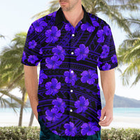 Polynesian Pride Hawaii Style With Hibiscus Hawaiian Shirt Blue - Wonder Print Shop