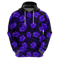 Polynesian Pride Hawaii Style With Hibiscus Hoodie Blue - Wonder Print Shop