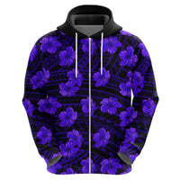 Polynesian Pride Hawaii Style With Hibiscus Hoodie Blue - Wonder Print Shop